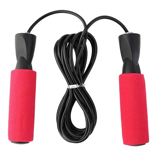 Cuerda saltar con rulemanes 2.20 mt roja