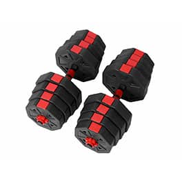 Mancuernas ajustables set 30 kg 3 en 1 barra