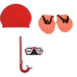 Pack de Natación Completo – Gorra, Máscara, Snorkel y Manopla en Uruguay - Musculomania