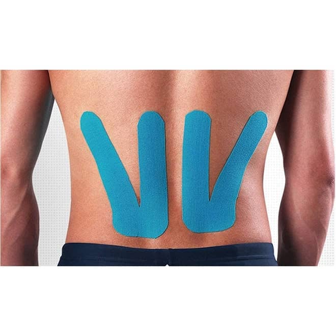 Cinta venda kinesiol&oacute;gica celeste